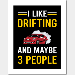 3 People Drifting Drift Posters and Art